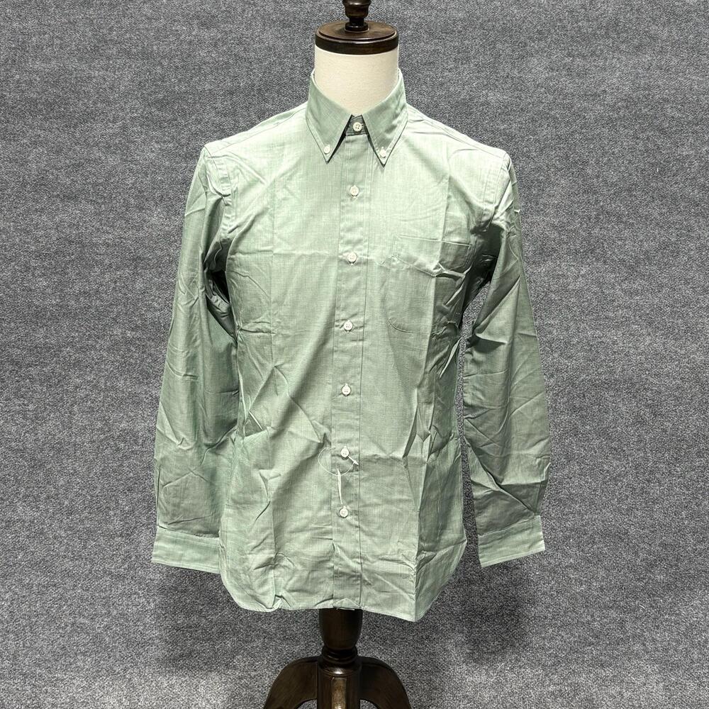 Ralph Lauren Shirt Mens Small Green Check Button Down Long Sleeve Cotton Casual